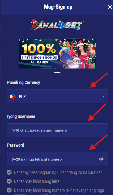 sign up panalobet